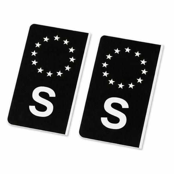 Svarta S-Märken Vita Stjärnor 2-Pack