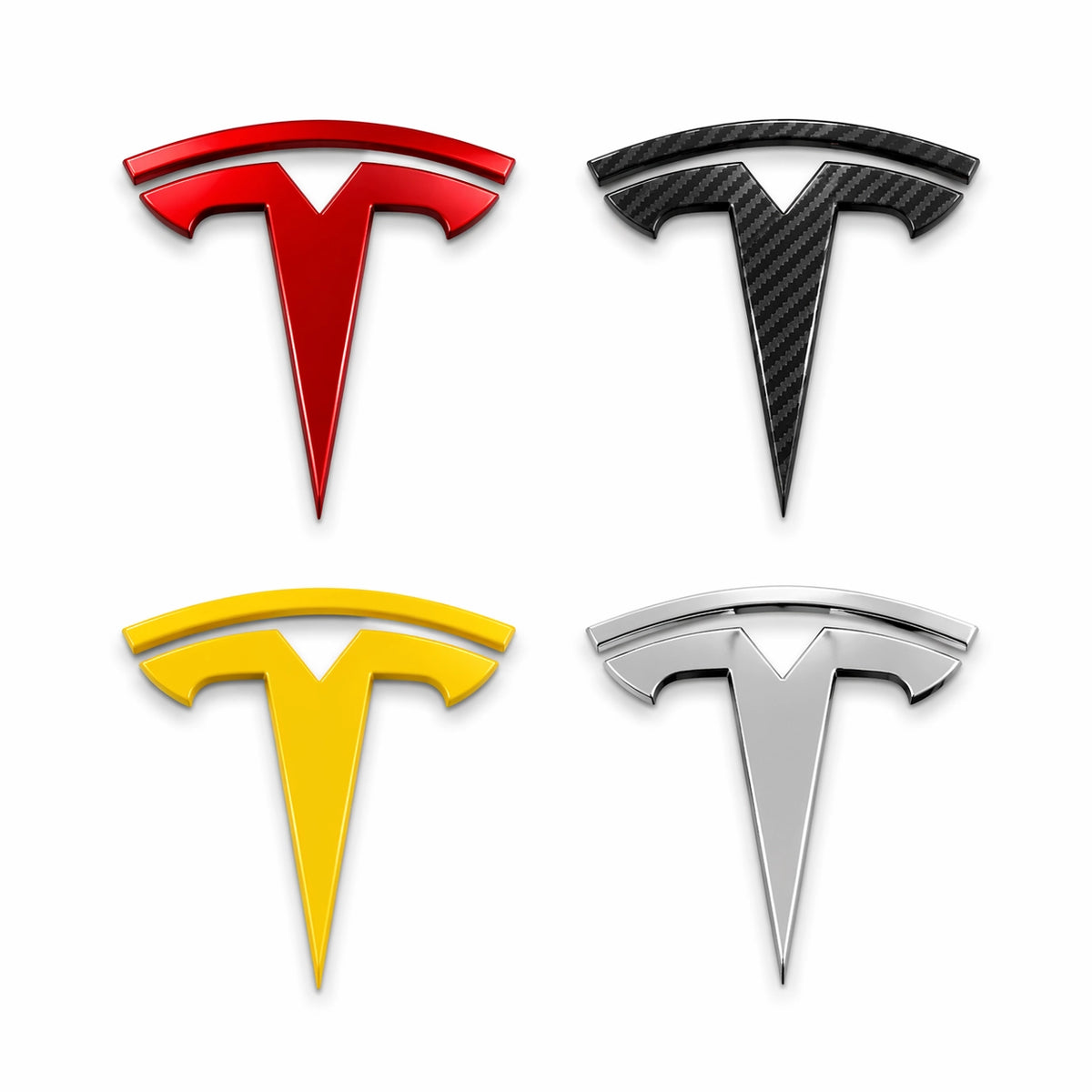 Tesla Emblem Motorhuv Flera Färger