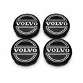 Centrumkåpor Volvo Svarta 4-Pack