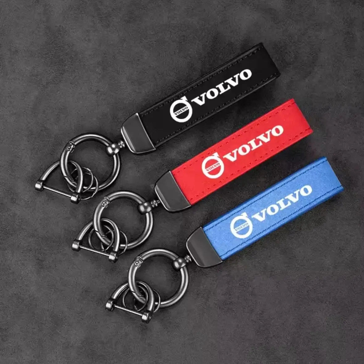 Volvo Nyckelring Alcantara Logotyp Flera Färger