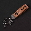 Volvo Nyckelring Läder Logotyp Premium