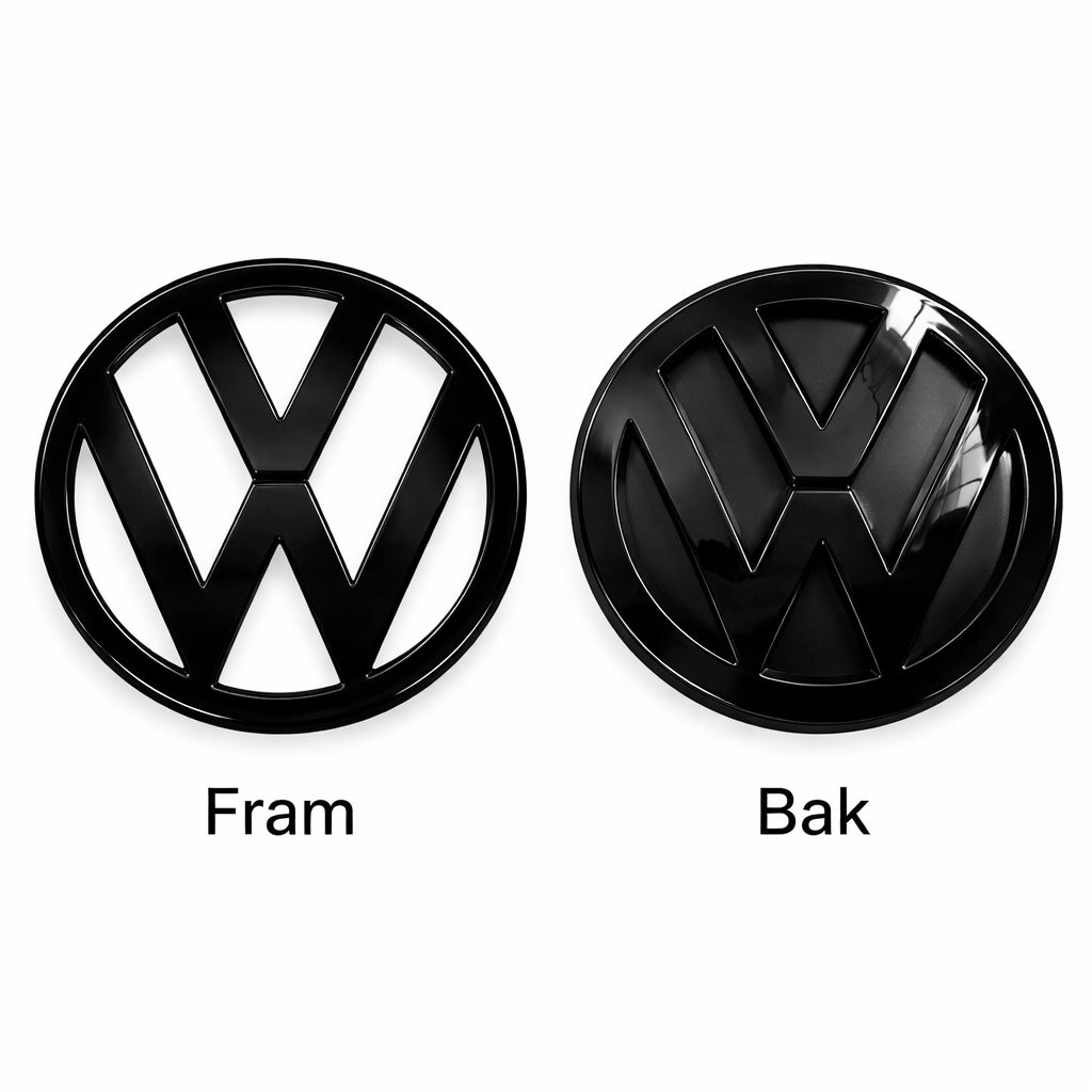 VW Golf MK4 Emblem Fram & Bak Svart